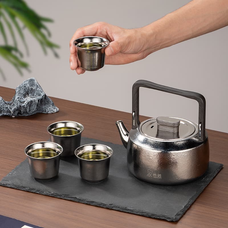 纯钛前昆茶壶茶具 纯钛前昆茶壶茶具
